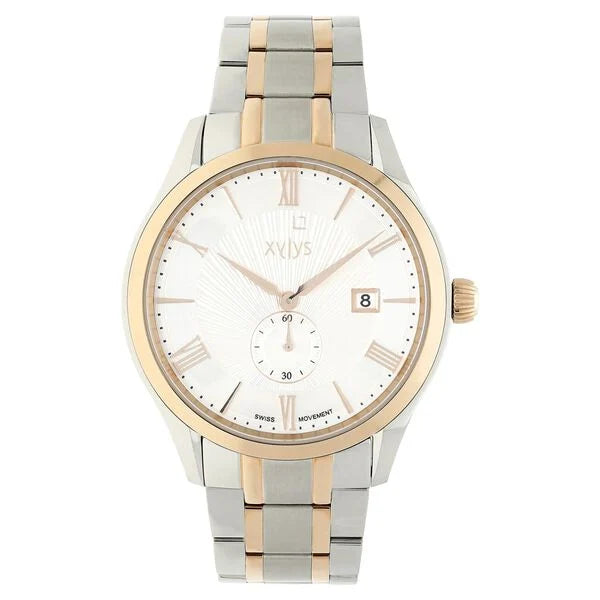 Xylys Swiss Analog Stainless Steel Silver Dial Watch for Men 40037km01e
