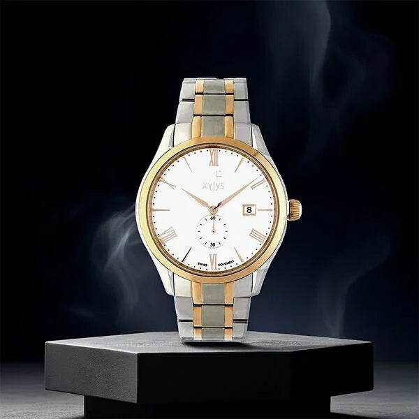 Xylys Swiss Analog Stainless Steel Silver Dial Watch for Men 40037km01e