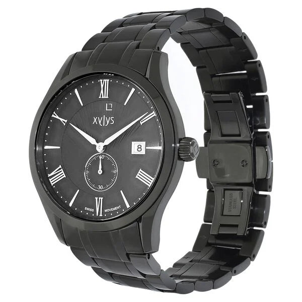 Xylys Swiss Analog Stainless Steel Black Dial Watch for Men 40037nm01e - KRISHNA WATCH COMPANY