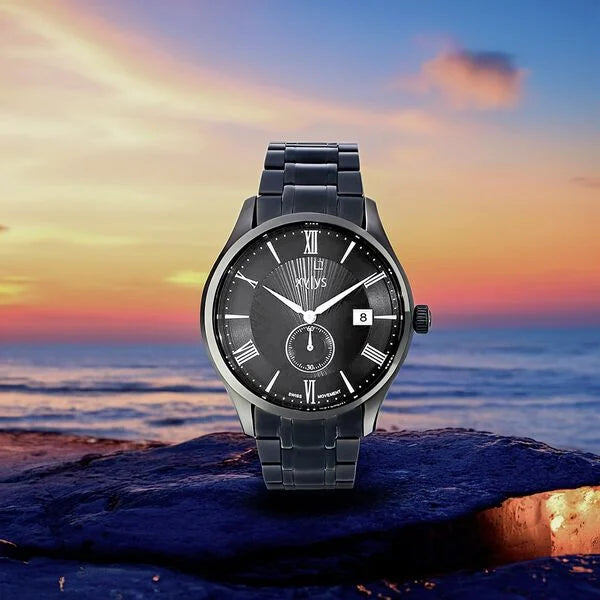 Xylys Swiss Analog Stainless Steel Black Dial Watch for Men 40037nm01e - KRISHNA WATCH COMPANY