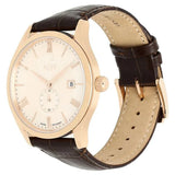 Xylys Swiss Analog with Date Brown Leather Strap Beige Dial Watch For Men 40037wl01e