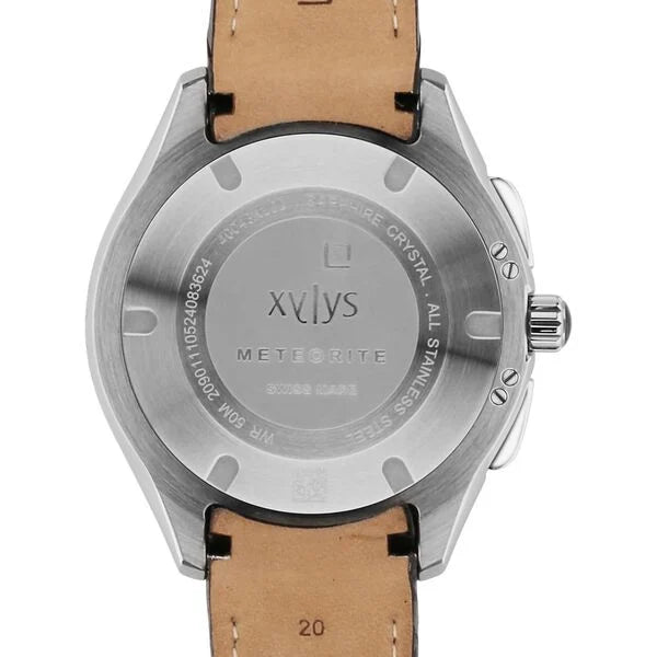 Xylys Swiss Chronograph Black Leather Strap and Dial Watch For Men 40043kl02