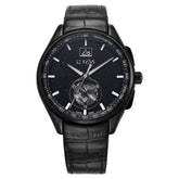 Xylys Swiss Chronograph Black Leather Strap Aventurine Dial Watch For Men 40043nl01