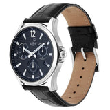 Xylys Swiss Multifunction Black Leather Strap Black Dial Watch For Men 40054sl01e