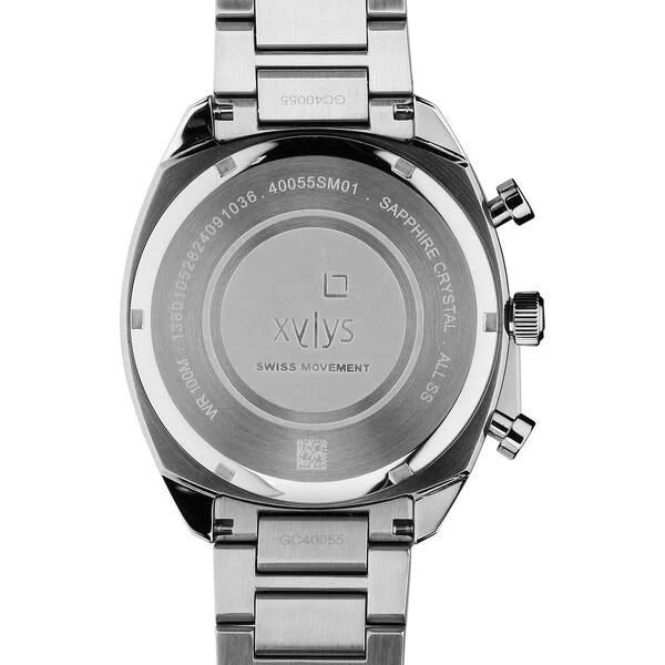 Xylys Swiss Chronograph Silver Stainless Steel Strap Blue Dial Watch For Men 40055sm01e - KRISHNA WATCH COMPANY