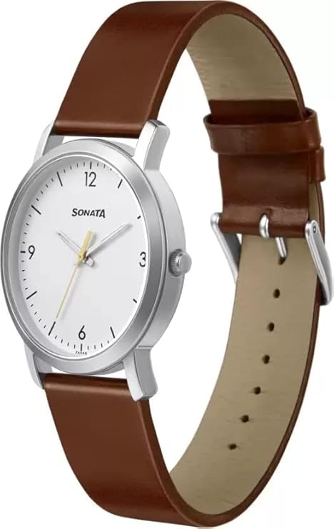 Sonata Quartz Analog White Dial Watch for Men nr99701sl01 / 99701sl01 - KRISHNA WATCH COMPANY