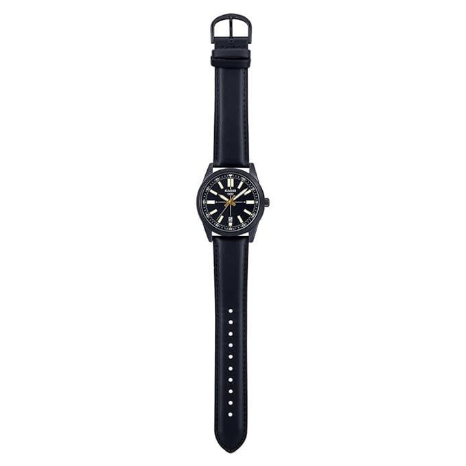 Black Analog - Men's Watch ENTICER MTP-VD02BL-1EUDF (A1943) - KRISHNA WATCH COMPANY