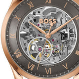Boss Men Principle Skeleton Grey Round Dial Analog Watch - 1514253