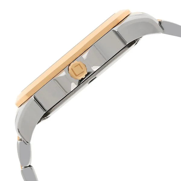 Xylys Swiss Analog with Date Two Toned Stainless Steel Strap White Dial Watch for Women 45012km01e