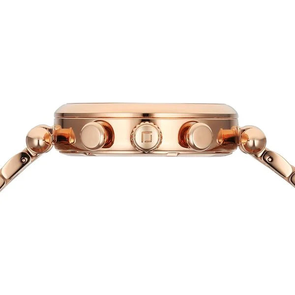 Xylys Quartz Chronograph Rose Gold Dial Rose Gold Stainless Steel Strap Watch For Women 45025wm01e