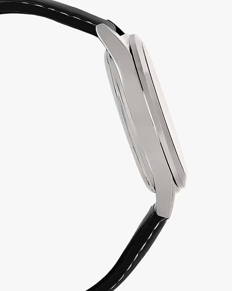Black Leather - Men's Watch ENTICER MTP-1381L-1AVDF (A844) - KRISHNA WATCH COMPANY