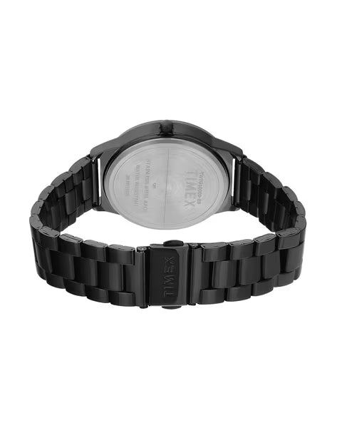 Timex Men Black Round Analog Brass Dial Watch- TWTG10009 - KRISHNA WATCH COMPANY