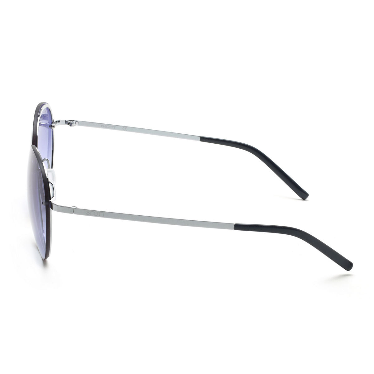 Scott Sunglasses Gradient Blue Lens Round Sunglass Silver Frame -SC 2531C2 - KRISHNA WATCH COMPANY