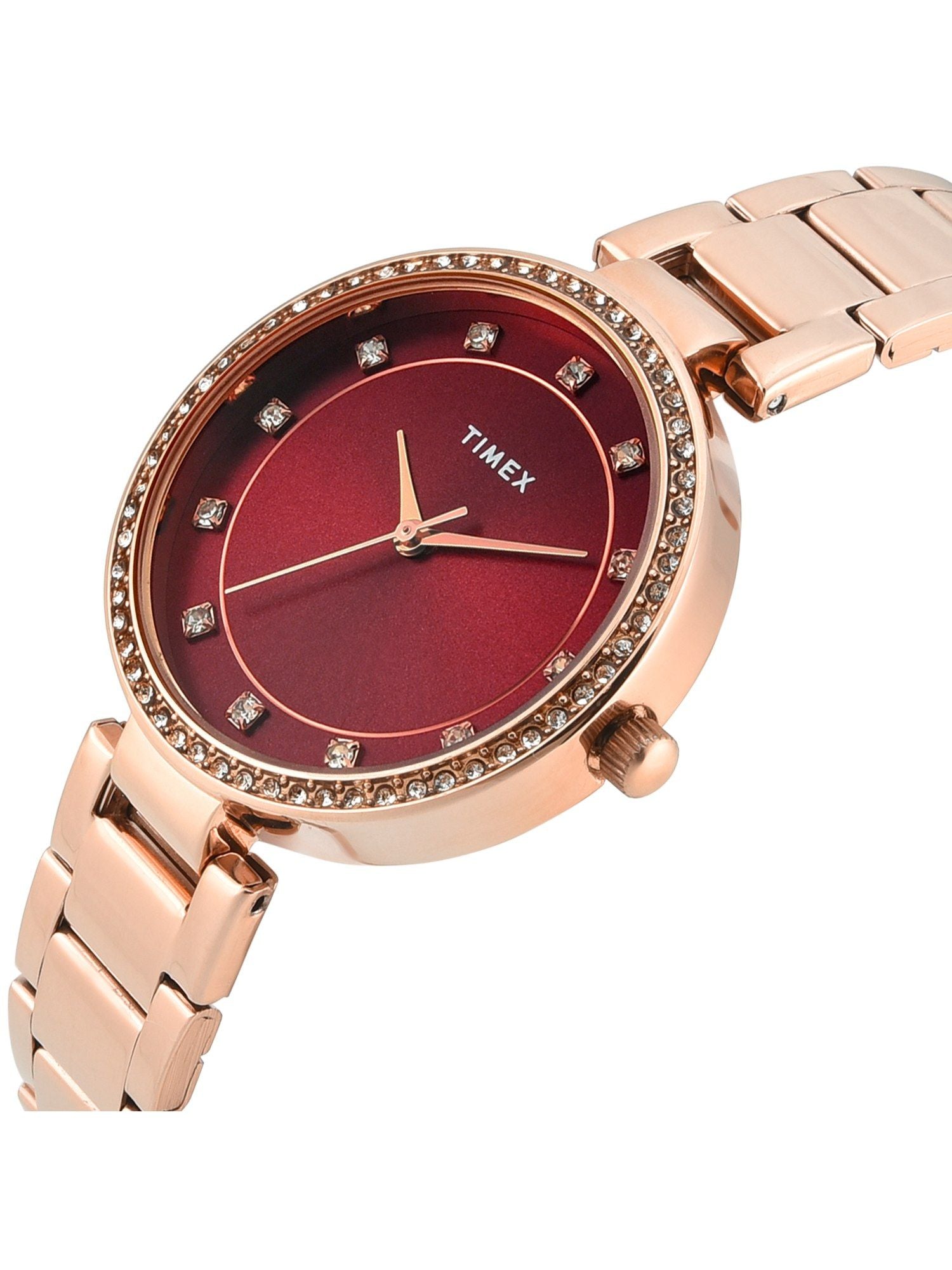 Timex Red Dial Women's Watch - TWEL18724 - KRISHNA WATCH COMPANY