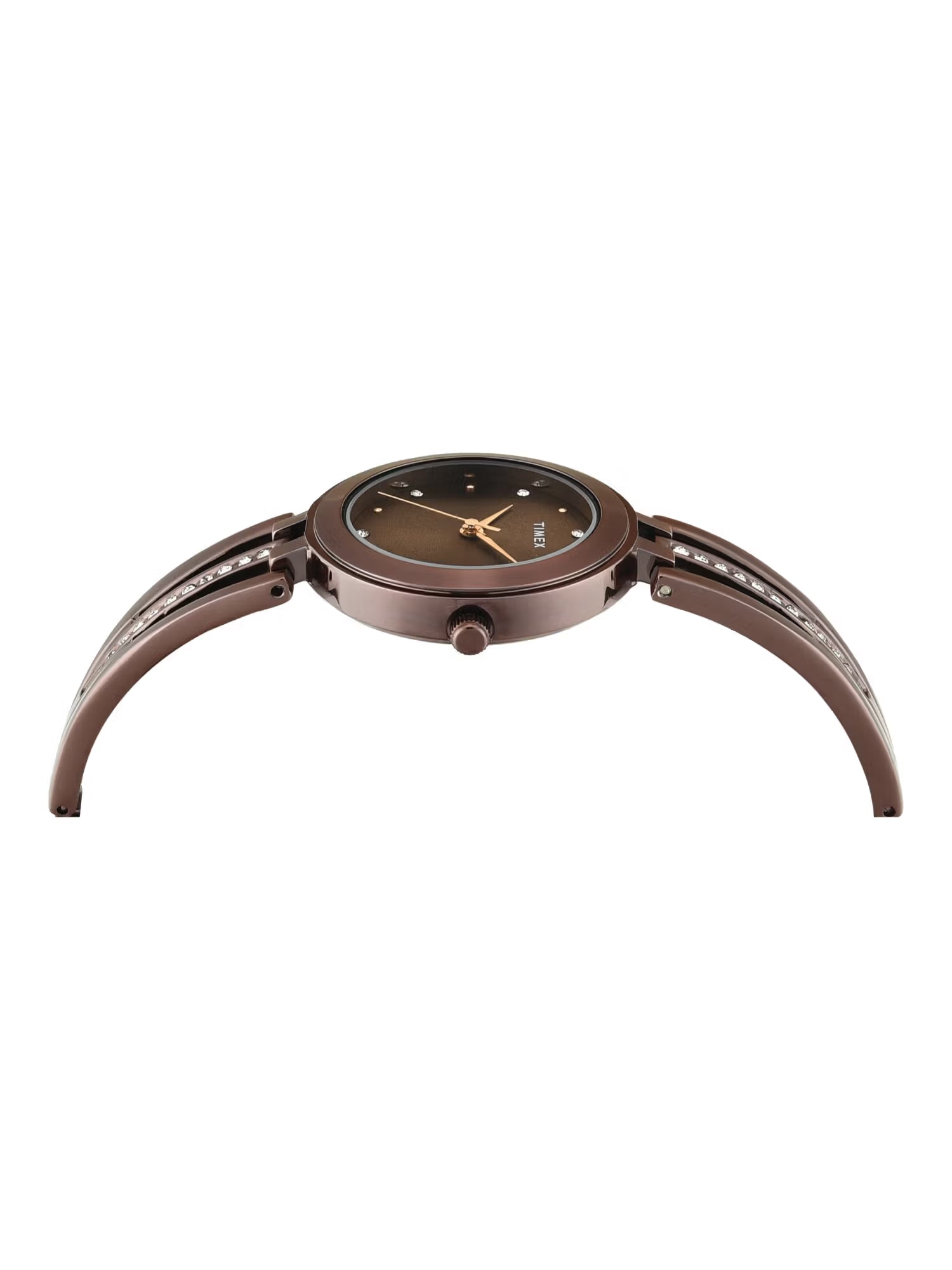 Timex Women Brown Round Analog Brass Dial Watch- TWTL10313 - KRISHNA WATCH COMPANY