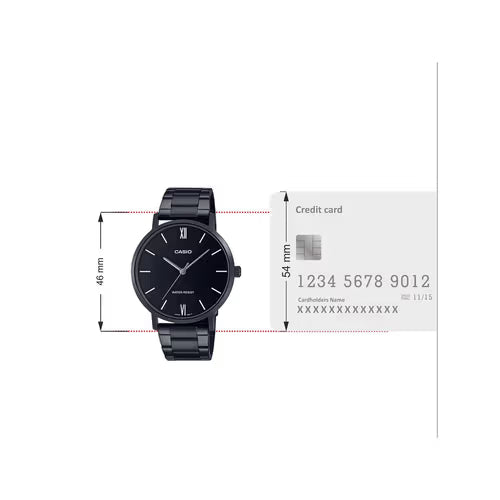 Casio ENTICER Black Analog - Men's Watch MTP-VT01B-1BUDF - A1973 - KRISHNA WATCH COMPANY