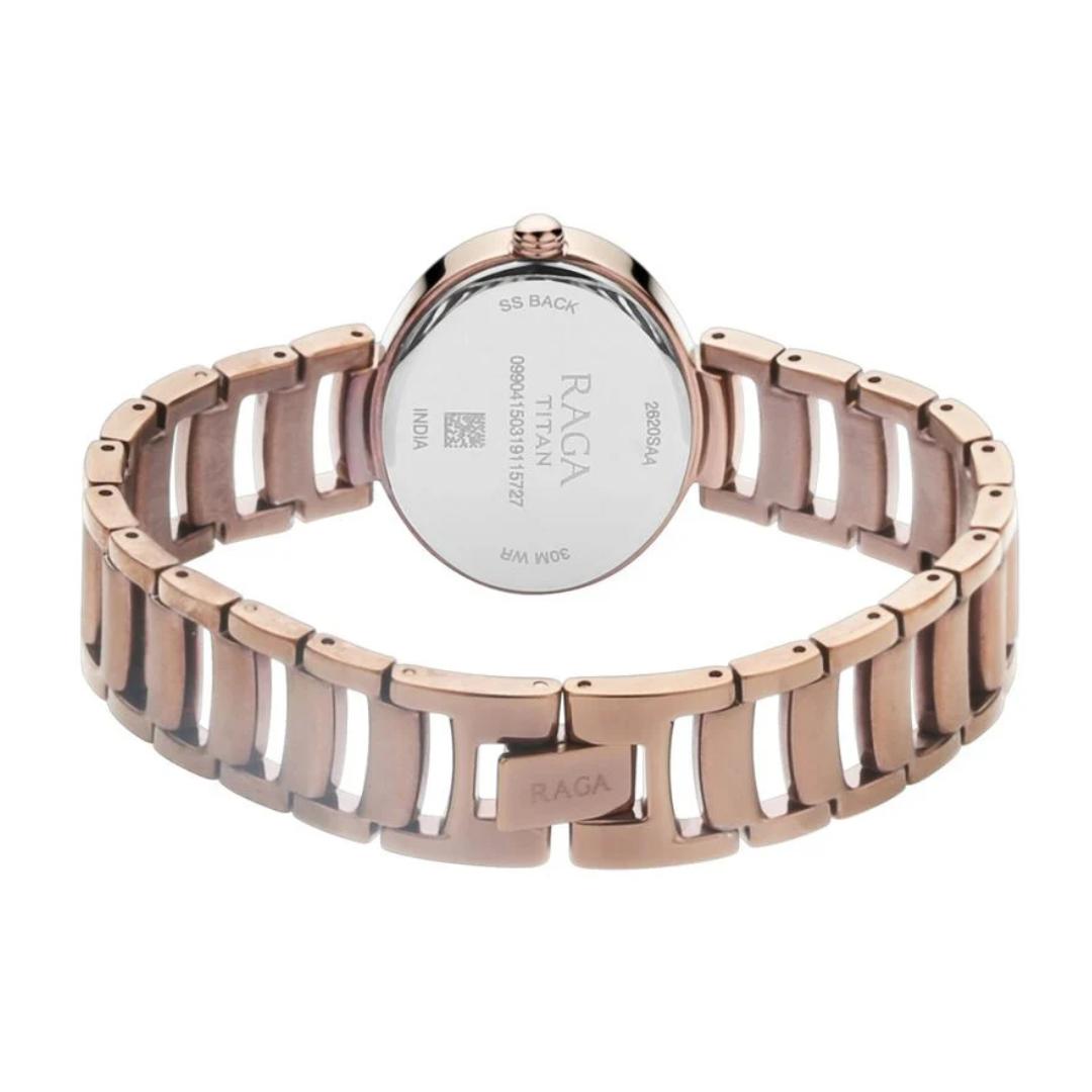 Titan Raga Viva Brown Dial Analog Watch for Women - 2620QM01 - KRISHNA WATCH COMPANY