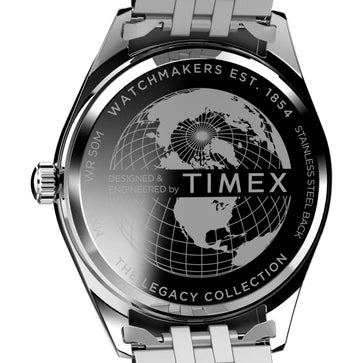 Timex Legacy Day And Date 41mm Stainless Steel Bracelet Watch - TW2V68000UJ - KRISHNA WATCH COMPANY
