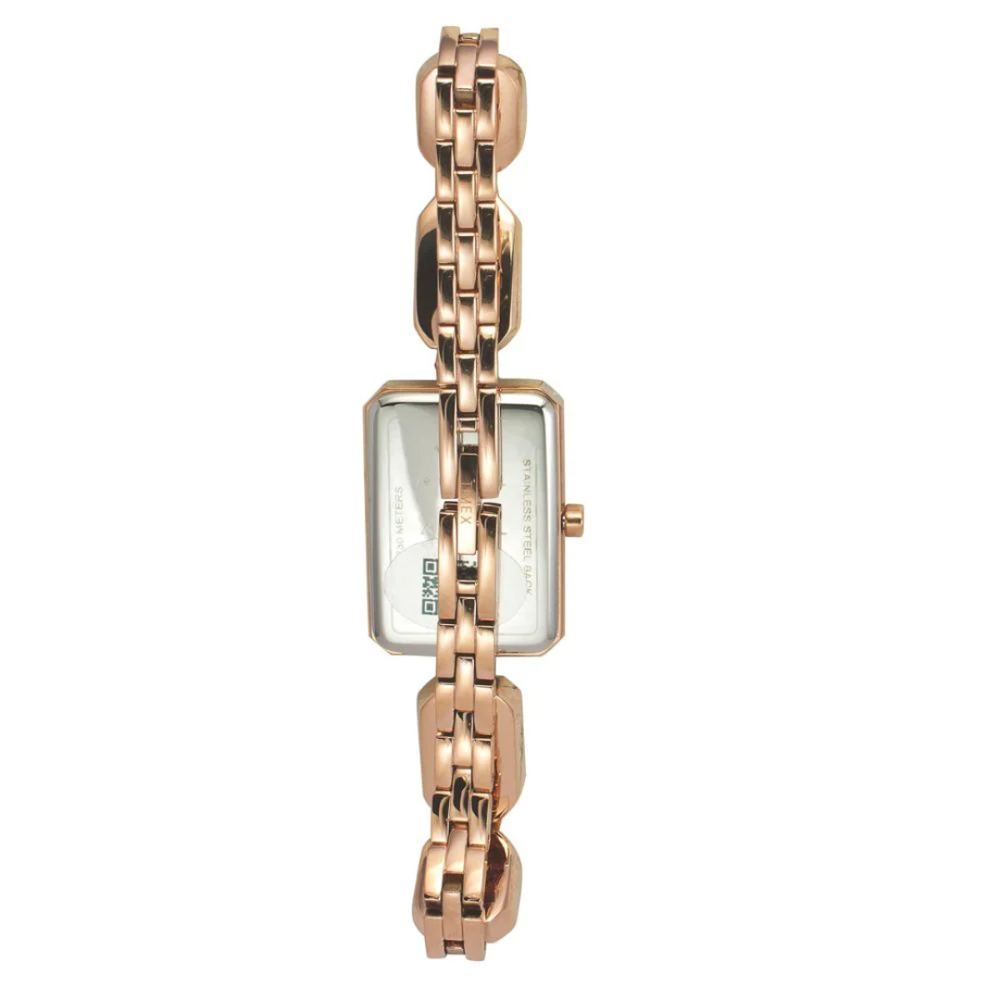 Timex Fria Women's Blue Dial Rectangular Case 2 Hands Function Watch TWEL16902 - KRISHNA WATCH COMPANY