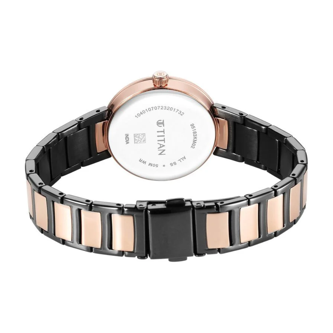 Titan Workwear Quartz Analog Anthracite Dial Watch for Women - 95183KM02