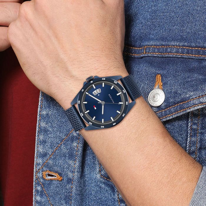 Tommy Hilfiger Stainless Steel Analog Blue Dial Men's Watch-NDTH1791911W - KRISHNA WATCH COMPANY