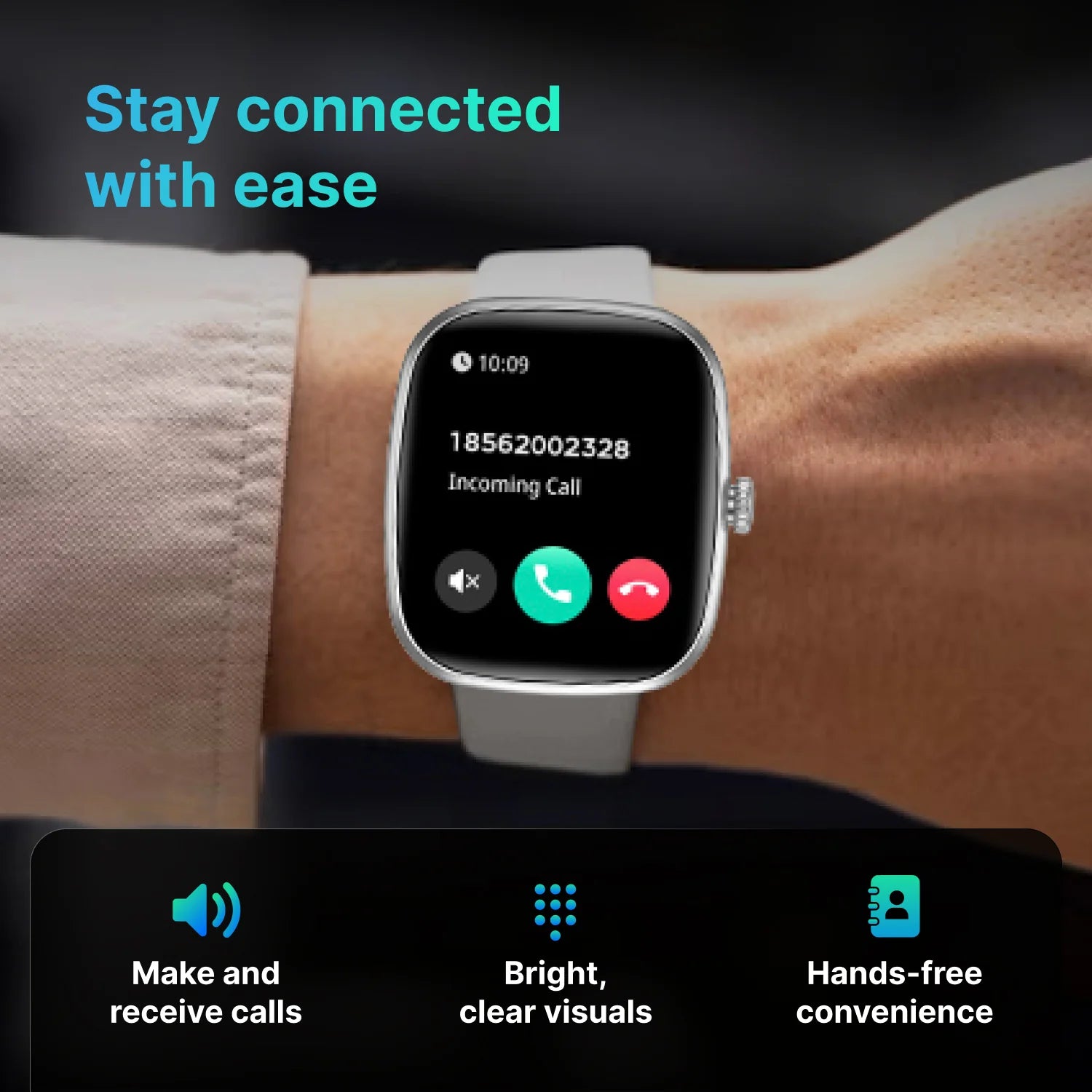 Timex iConnect Calling Ace 1.83"(4.64 cm) Display with Functional Crown and BT Calling Smartwatch For Unisex - TWIXW1102T - KRISHNA WATCH COMPANY