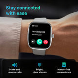 Timex iConnect Calling Ace 1.83"(4.64 cm) Display with Functional Crown and BT Calling Smartwatch For Unisex - TWIXW1102T