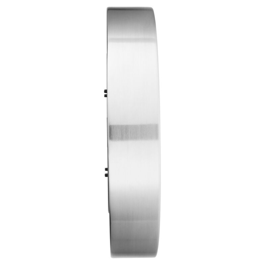 Classic Silver Wall Clock with Silent Sweep Technology - 25.0 cm x 25.0 cm (Small) W0059MA01 - KRISHNA WATCH COMPANY