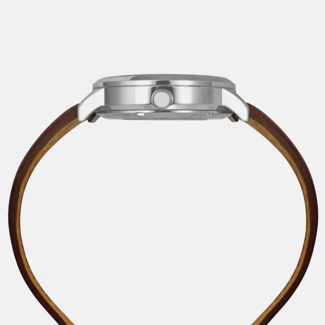 Timex E Class Male Blue Analog Leather Watch TWEG23501