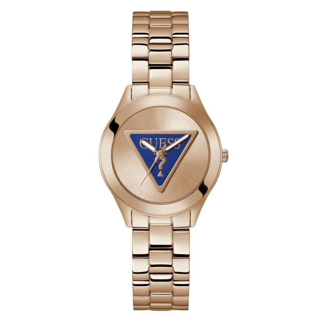 Guess Ladies Watch Wristwatch Tri Plaque Stainless Steel Rose Gold GW0675L3 - KRISHNA WATCH COMPANY