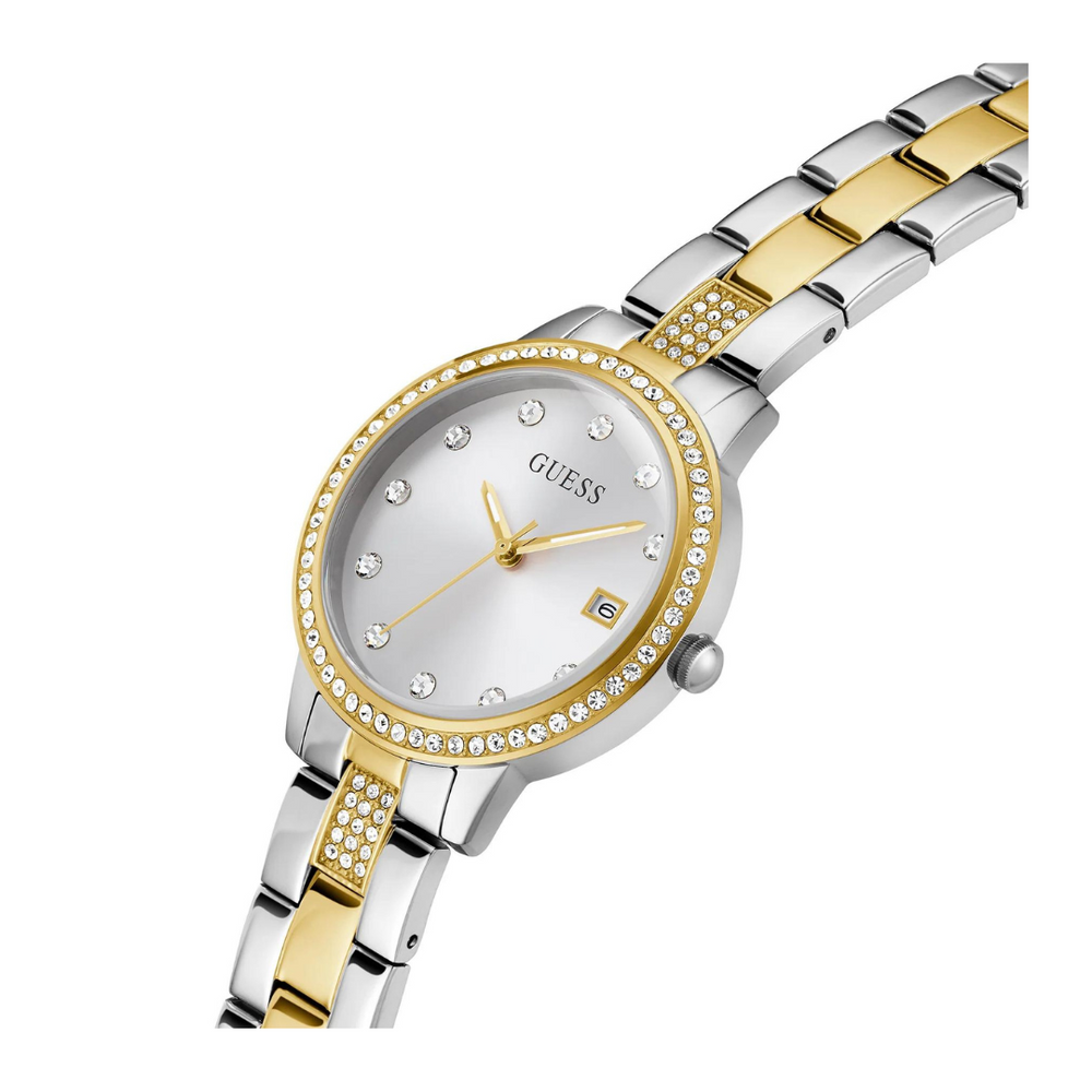Guess Women's Watch Silver & Gold Tone Case Quartz GW0725L1 - KRISHNA WATCH COMPANY
