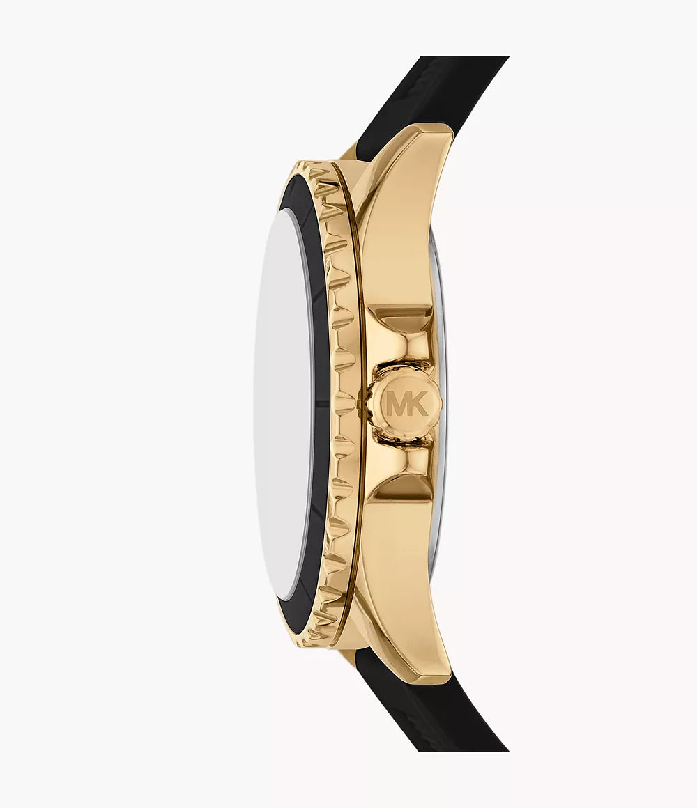 Michael Kors Everest Black Quartz Silicone Watch MK7537 - KRISHNA WATCH COMPANY