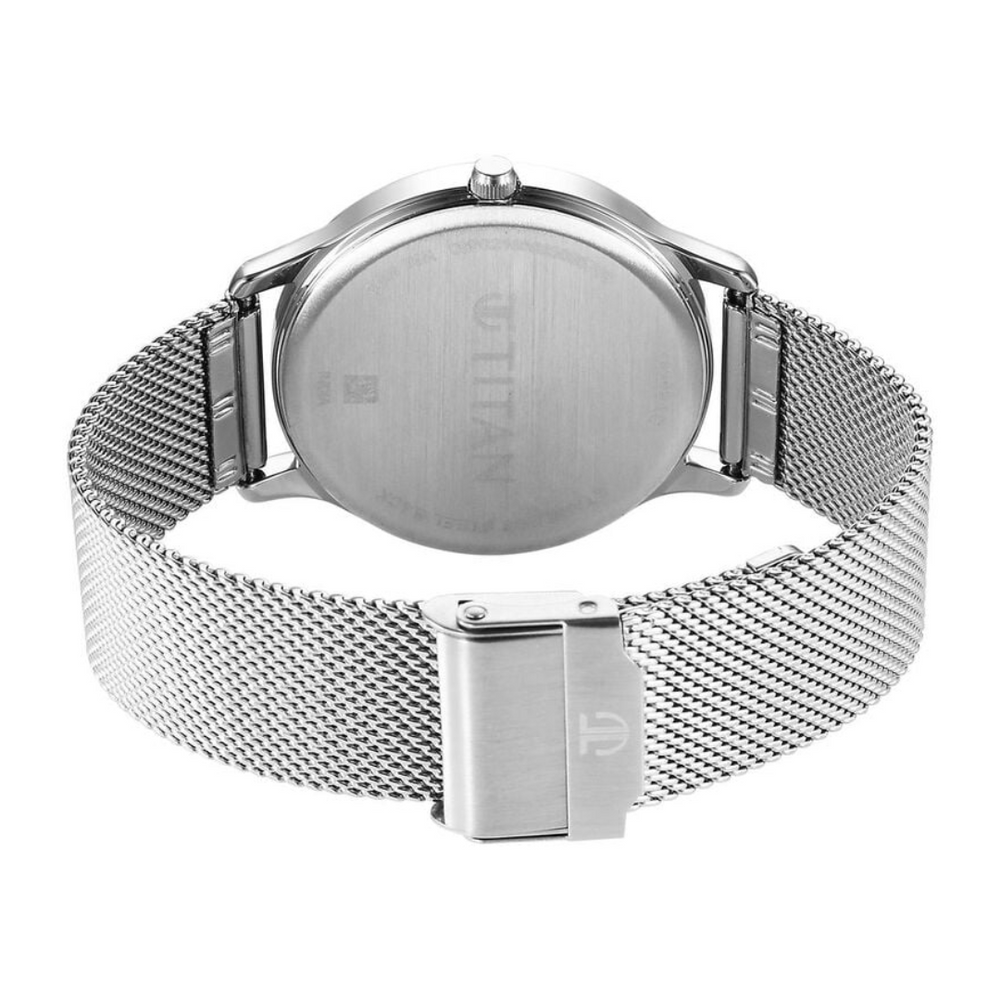 Titan Karishma Quartz Analog Silver Dial Stainless Steel Strap Watch for Men 1825SM09 - KRISHNA WATCH COMPANY
