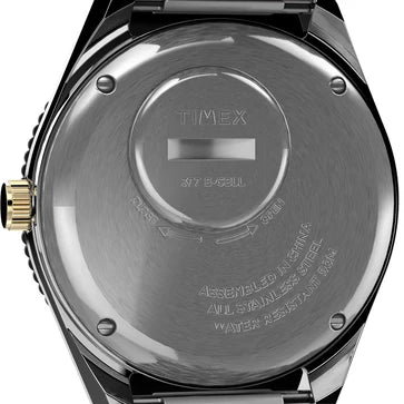 Timex 3 Hands Men's Analog Black Dial Coloured Quartz Watch, Round Dial With 38 Mm Case Width - TW2V18500U9 - KRISHNA WATCH COMPANY