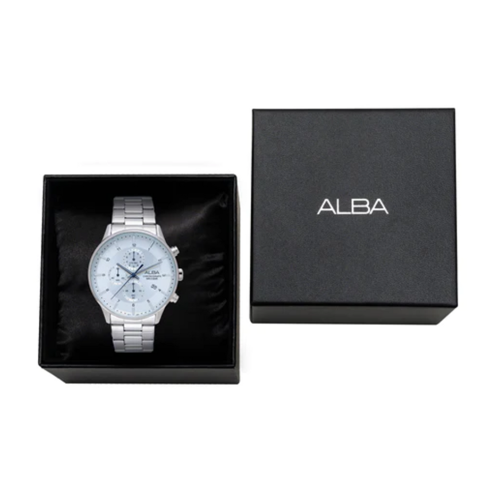 Alba Silver-White Dial Chronograph AM3767X1 - KRISHNA WATCH COMPANY