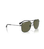 RAY-BAN Green Polarized Aviator Unisex Sunglasses 0RB3722I0025859
