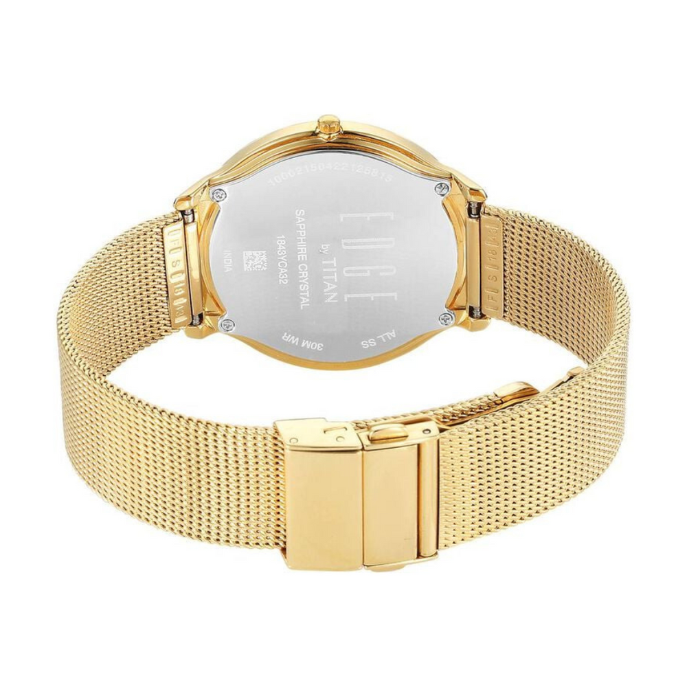 Titan Edge Baseline White Dial Analog Stainless Steel Strap Watch for Men 1843YM01 - KRISHNA WATCH COMPANY
