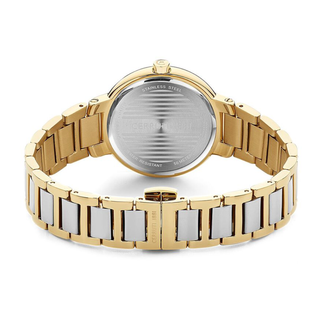 Cerruti 1881 Quartz Multifunction Green Dial Stainless Steel Strap Watch for Women CECIWLG2225602W - KRISHNA WATCH COMPANY