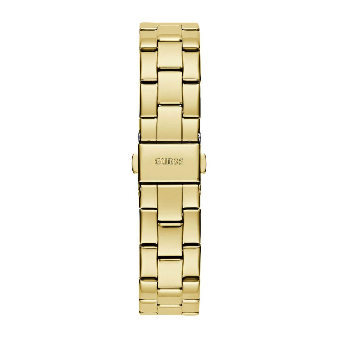 Gold Tri Plaque Black Link Watch GW0675L2 - KRISHNA WATCH COMPANY