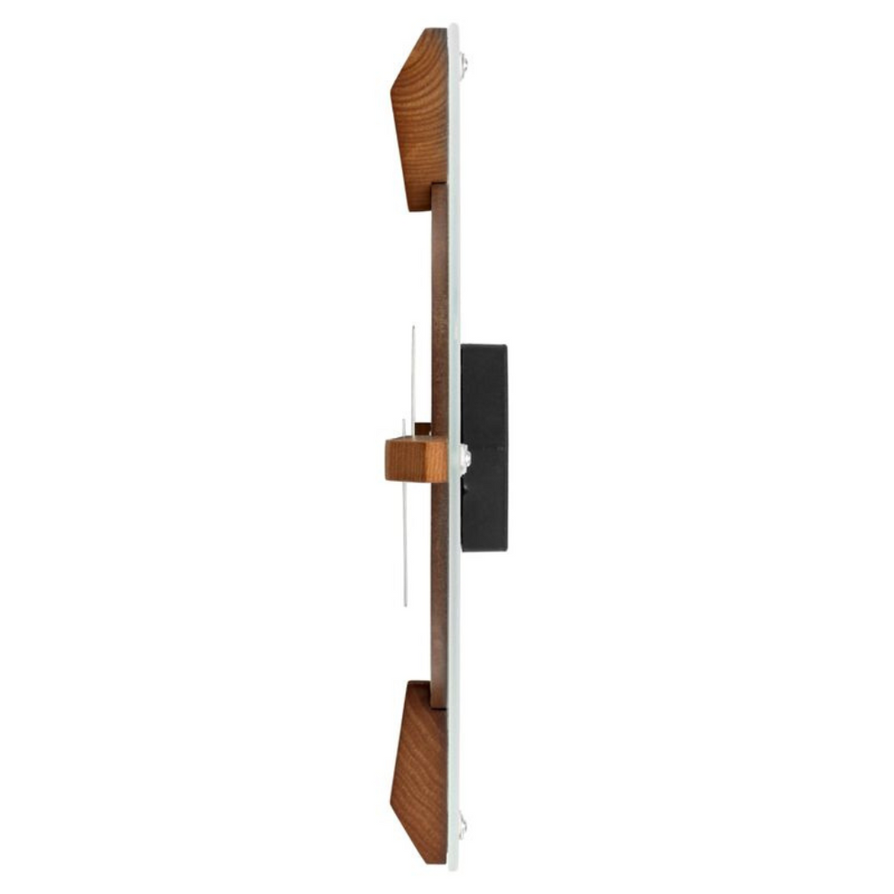 Wood & Glass Fusion Wall Clock - 32 cm x 32 cm (Medium) W0032GA01 - KRISHNA WATCH COMPANY