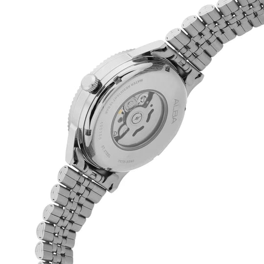 ALBA Emerald Green Silver Strap Mechanical Watch AL4235X1 - KRISHNA WATCH COMPANY