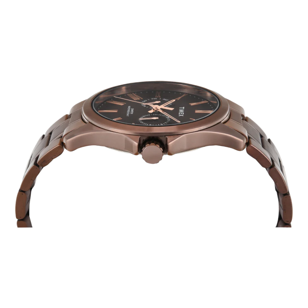 Timex Men Brown Round Analog Dial Watch - TW000X136 - KRISHNA WATCH COMPANY