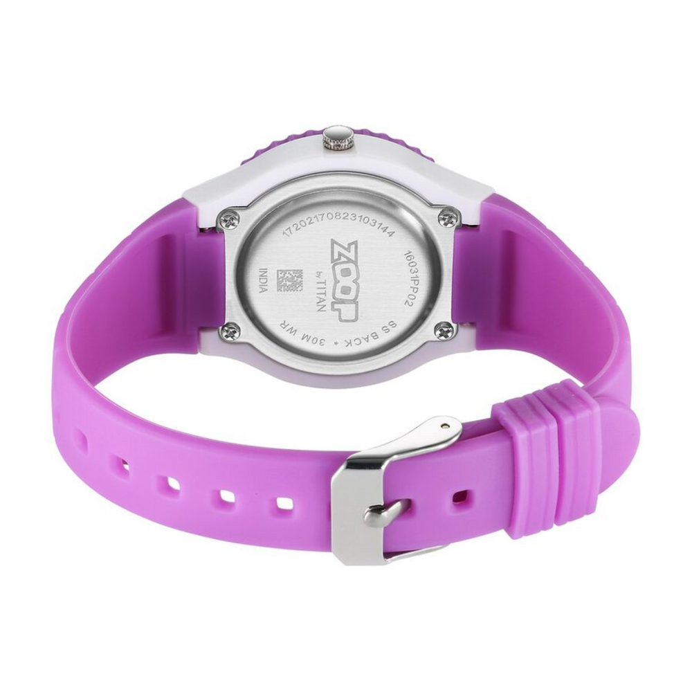 Zoop By Titan Sport Quartz Analog Purple Dial Polyurethane Strap Kids Watch 16031PP02W - KRISHNA WATCH COMPANY