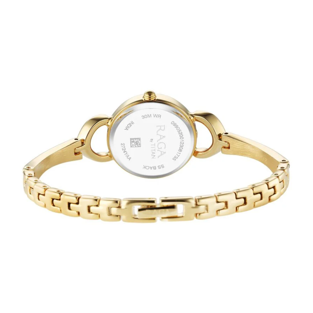 Titan Raga Champagne Dial Watch for Women 2724YM01 - KRISHNA WATCH COMPANY