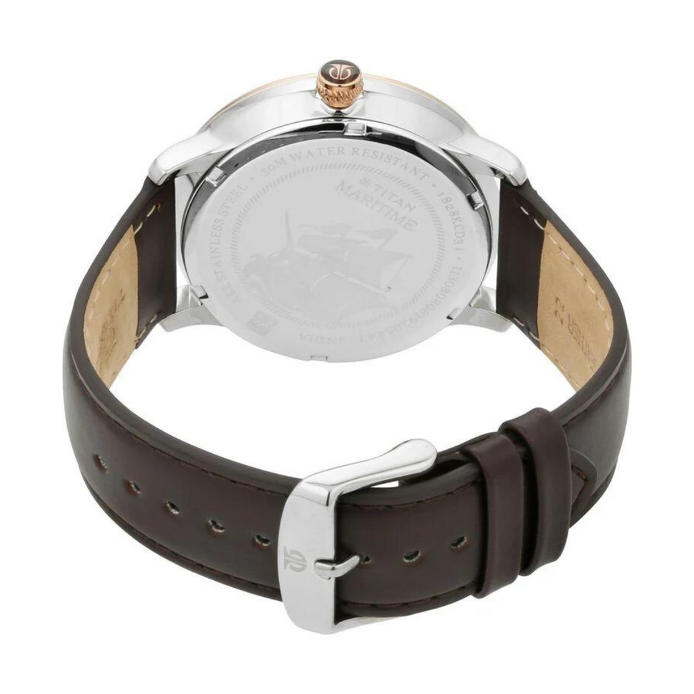 Titan Maritime Strap Watch for Men - 1828KL01 - KRISHNA WATCH COMPANY