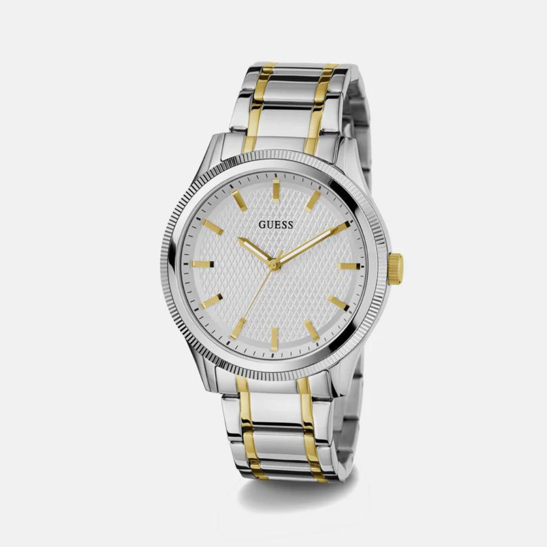 Male Silver Analog Stainless Steel Watch GW0626G4 - KRISHNA WATCH COMPANY