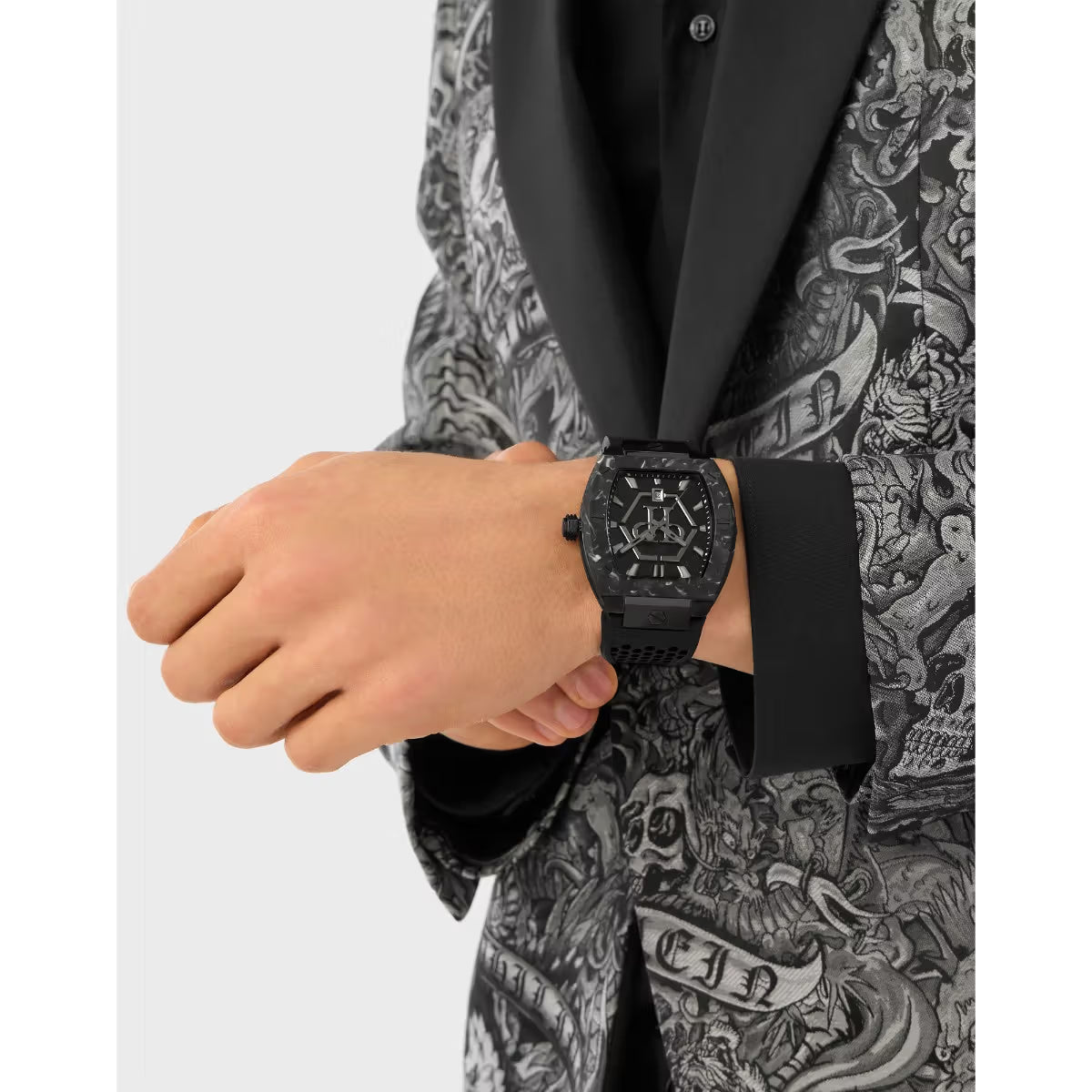 PHILIPP PLEIN Pua-The Hexagon Phantom Analog Watch for Men PWPUA0624 - KRISHNA WATCH COMPANY