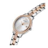 Guess Women's Watch Silver & Rose Gold Tone Case Quartz GW0725L2 - KRISHNA WATCH COMPANY