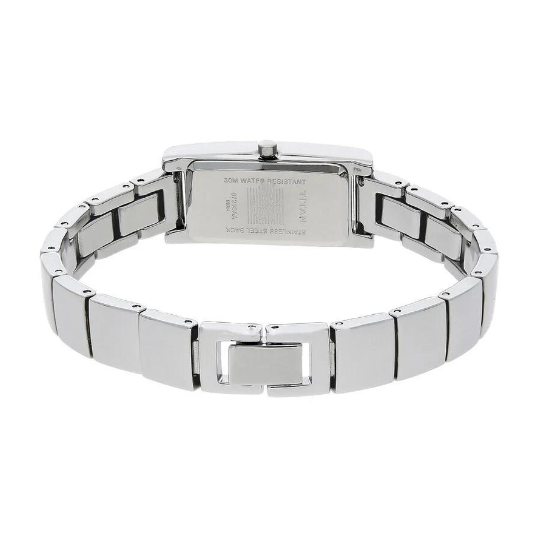 Titan Raga Silver Quartz Analog Stainless Steel Strap Watch for Women 9720SM01 - KRISHNA WATCH COMPANY