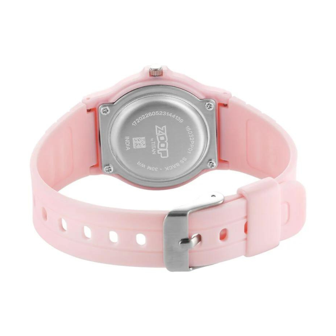 Zoop By Titan Back To School Quartz Analog White Dial Polyurethane Strap Kids Watch 16032PP01 - KRISHNA WATCH COMPANY